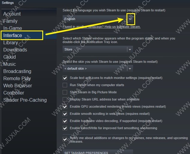 Steam平台的语言设置功能