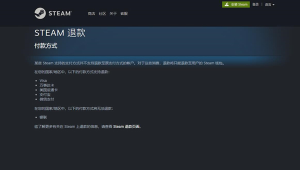 一、Steam退款规则